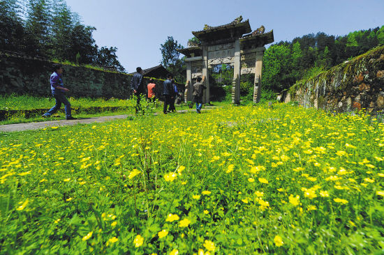 湖北恩施的唐崖土司城内景